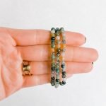 4mm Indian Agate bead Wrap Bracelet