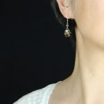 handmade 4mm Indian Agate Silver Earrings