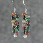 handmade Indian Agate Sterling Silver Earrings