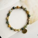 Indian Agate Stone Bracelet Indian Agate Bracelet for Women thegreencrystal