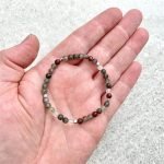 Stretchable bloodstone bead bracelet thegreencrystal