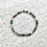 4mm Stretchable african bloodstone bracelet thegreencrystal
