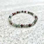 Stretchable african bloodstone bracelet 4mm thegreencrystal
