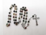 handmade 6mm Indian Agate Rosary Necklace