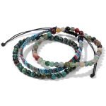 4mm African Turquoise Indian Agate Bracelet Set
