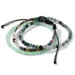 4mm Cat's Eye moss agate Bracelet Set