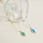 Turquoise Layered Necklace Turquoise Pendant Necklace thegreencrystal