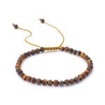 4mm adjustable tigers eye bead bracelet
