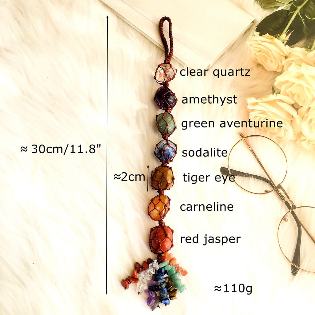 Olivenorma 7 Chakra Healing Crystals Hanging Ornament