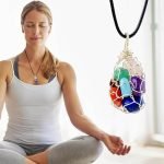 7 Chakra Healing Stone Necklace Healing Reiki Crystal pendant