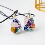 7 Chakra Healing Stone Necklace Healing Reiki Crystal pendant