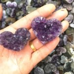 Amethyst Cluster Heart