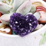Amethyst Cluster Heart Amethyst Heart Amethyst crystal Heart