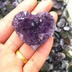Amethyst Cluster Heart