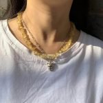 Citrine Chip Necklace Natural Citrine Necklace