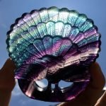 Fluorite Peacock Hand carved raw rainbow color fluorite peacock
