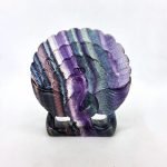 Fluorite Peacock Hand carved raw rainbow color fluorite peacock