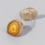 Natural Druzy Earrings Round Crystal Earrings