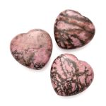 Rhodonite Heart Rhodonite crystal heart Rhodonite crystal hearts
