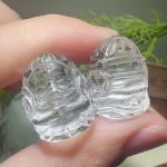 Tiny Cute Clear Quartz Ganesha