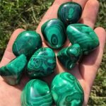 Tumbled Malachite Stone Set tumbled stones
