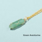 Wire Wrapped Hexagon Crystal Pendant