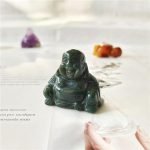 crystal laughing buddha statue