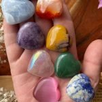 mini crystal hearts set