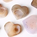 white agate heart crystal heart
