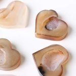 white agate heart crystal heart