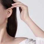 Black Agate Dangle Earrings black agate earrings