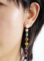 Emperor Stone Heart Drop Earrings