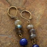 Lapis Lazuli & Labradorite Drop Earrings