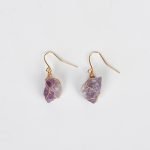 Raw Crystal Dangle Earrings