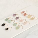 Raw Crystal Dangle Earrings