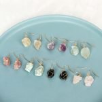 Raw Crystal Dangle Earrings