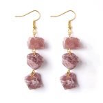 Raw Crystal Drop Earrings