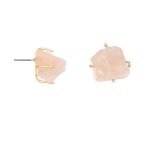 Raw Crystal Stud Earrings