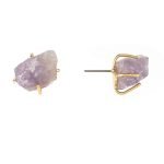 Raw Crystal Stud Earrings