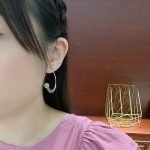 Sterling Silver Jade Hoop Earrings