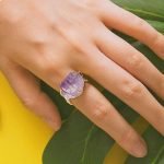 Wire-wrapped Raw Crystal Ring crystal rings gemstone rings