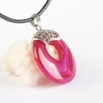 pink agate pendant