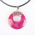 pink agate pendant