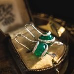 crystal snake earrings silver