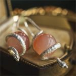 silver snake earrings