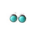 sterling silver turquoise stud earrings