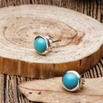 sterling silver turquoise stud earrings