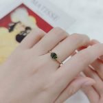 women moss agate ring