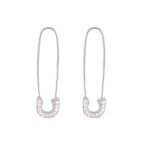 safety pin earrings sterling silver
