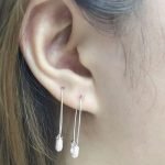 safety pin earrings sterling silver